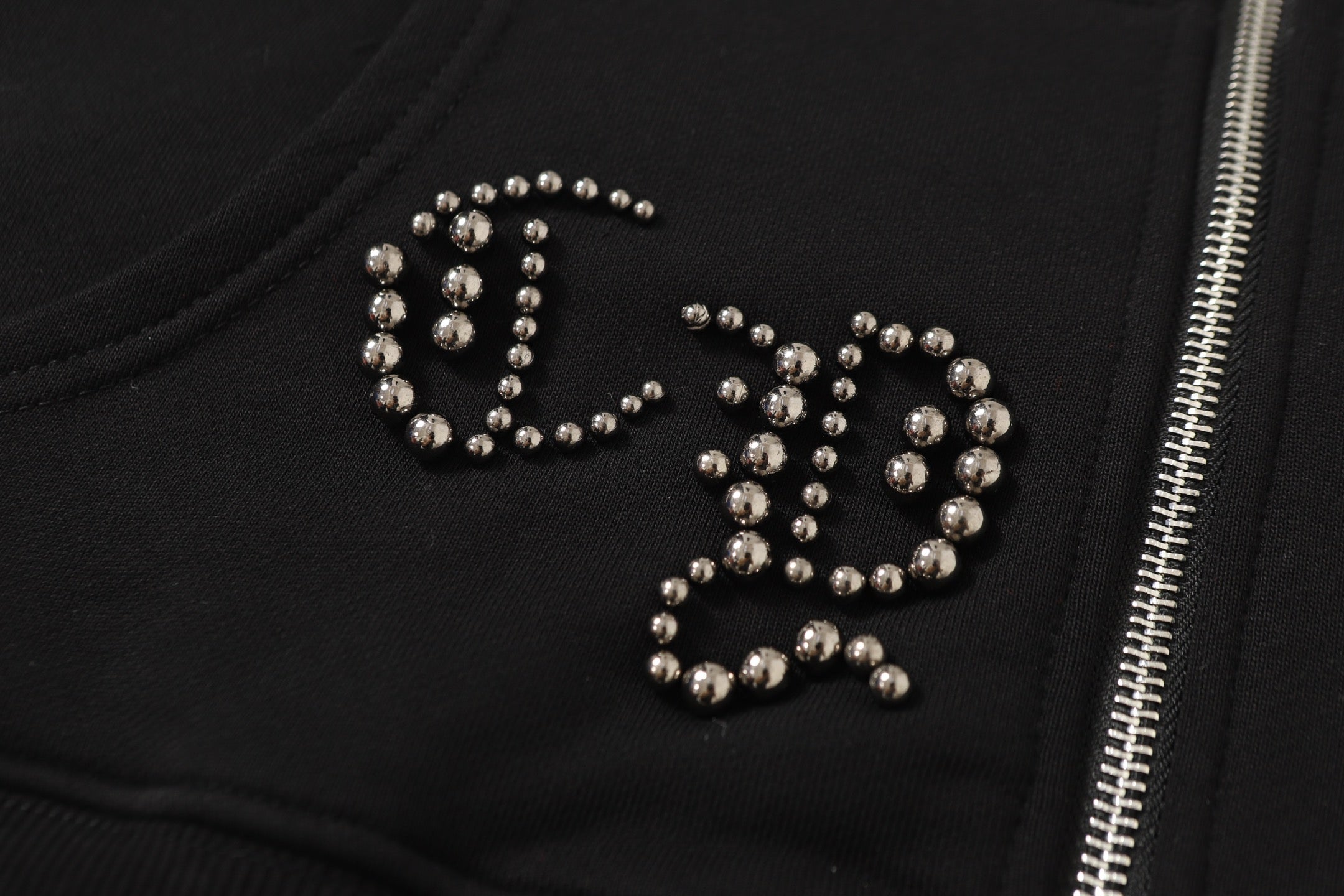 Chrome-Hearts Rhinestone Cross Hoodie - Black Gothic Streetwear Sweatshirt 2633